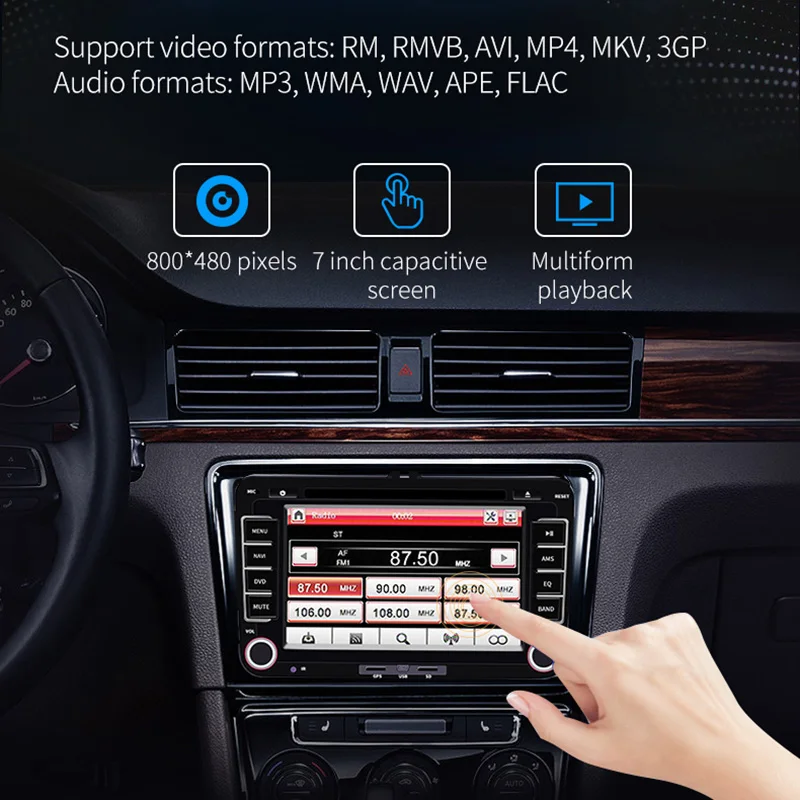 7 дюймов 2 Din Автомобильный мультимедийный Dvd Gps Bluetooth навигация Радио стерео плеер для Golf 6 Passat B6 B7 Touran Tiguan Seat Leon Sk Oct