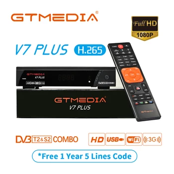 

GTMEDIA V7PLUS DVB-S2 1080P HD Satellite Receiver USB WIFI support CLINES ACS ACM Portugal Spain Germany Russia DVB-T2 decoder