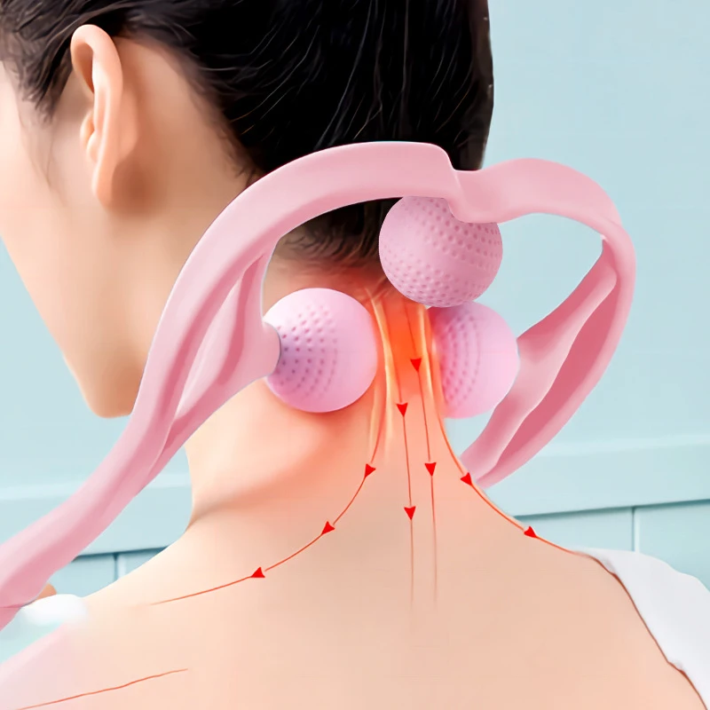 Neck Massage Device Cervical Massager For Neck Pressure Point Therapy Three Trigger Points Shoulder Leg Body Massager Stick