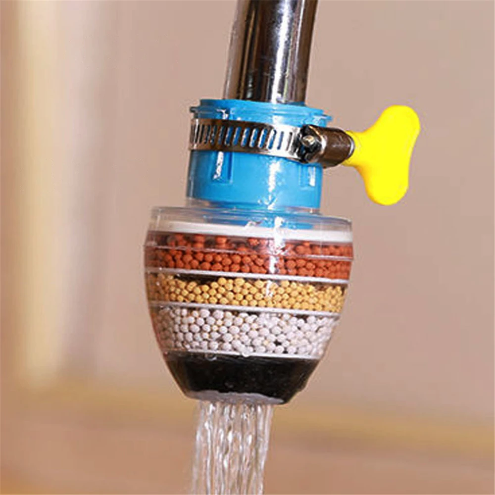 Kitchen Faucet Filter 5 Layers Water Purifier Filters Activated Carbon Filtration Spray Head Tap Nozzle Clean Faucet Accessories