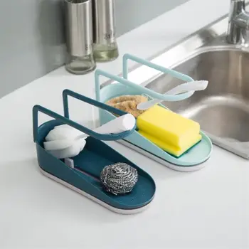 

VIERUODIS Kitchen Dishcloth Holder Towel Rag Hanger Sink Dish Cloth Clip Shelf Drain Dry Organizer Bathroom Cleaning Supplies
