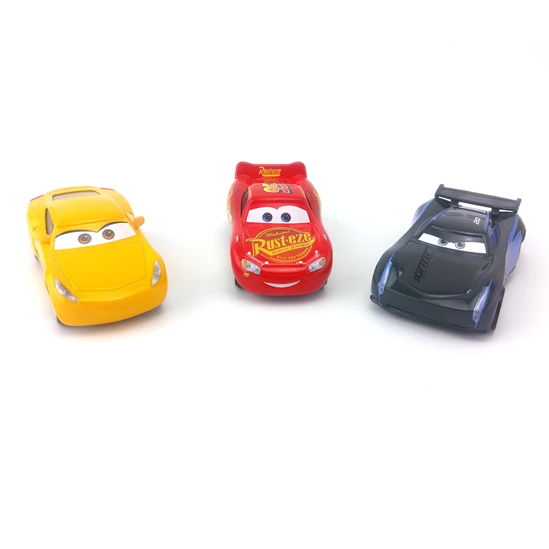 Disney Pixar Cars 3 Cruz Ramirez& Lightning McQueen& Jackson Storm 1:55 Diecast Toy Car Model Kids Gift Free Shipping