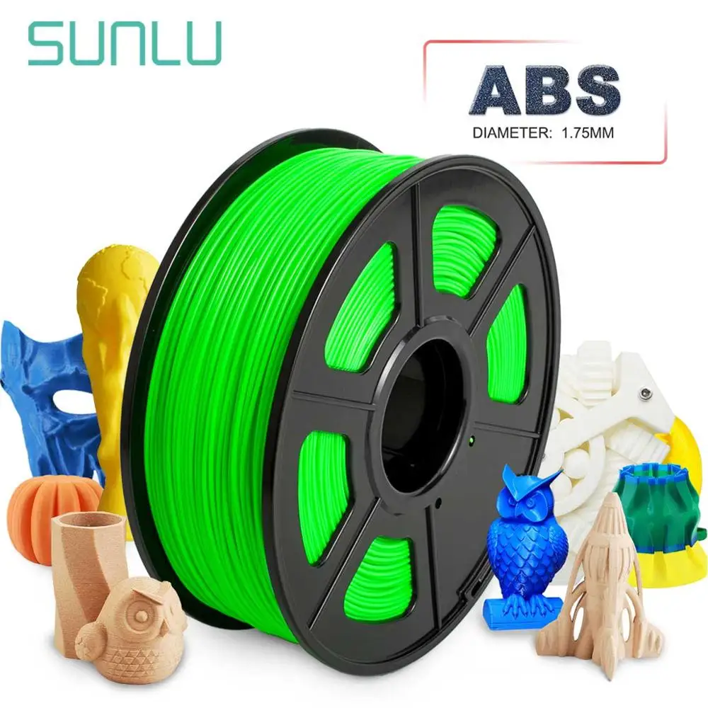 SUNLU 3D abs-волокно для 3D-принтеры и печать Ручка Пластик ABS расходных материалов 3,0 мм 1 кг с катушкой в рулоне