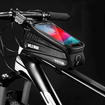

Yeren rain proof bicycle bag frame front pipe jacking bicycle bag mobile phone case touch screen bag MTB bicycle accessories