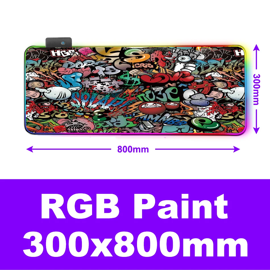 IMice RGB коврик для мыши большой коврик для мыши XL компьютерная коврик для мыши игровой коврик для мыши Коврик для мыши Настольный коврик USB игровая клавиатура Коврик - Цвет: Paint 300x800