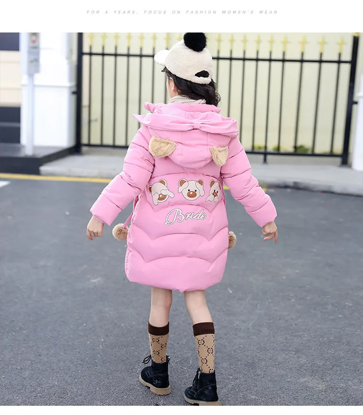 Girls Down Jackets Boys Outdoor Warm Clothing Boy Thick Coats Windproof Children's Winter Jackets Kids Cartoon Winter Outerwear