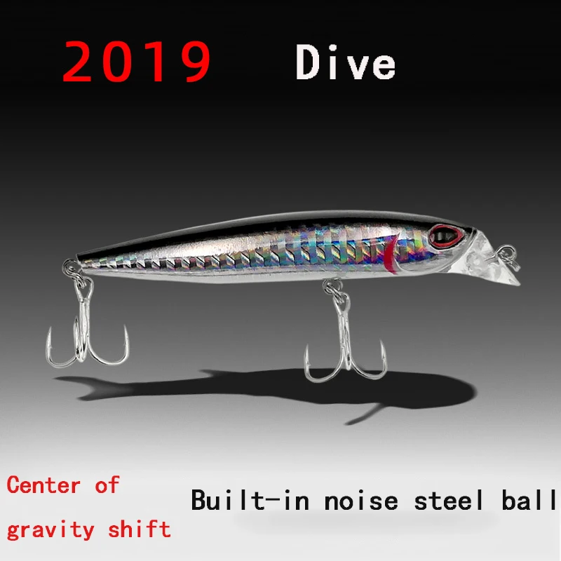 

1PCS Minnow Fishing Lure Hard Artificial Bait 3D Eyes 9cm 10.5g Fishing Wobblers Bell diving 0.1m-0.5m Crankbait Minnows