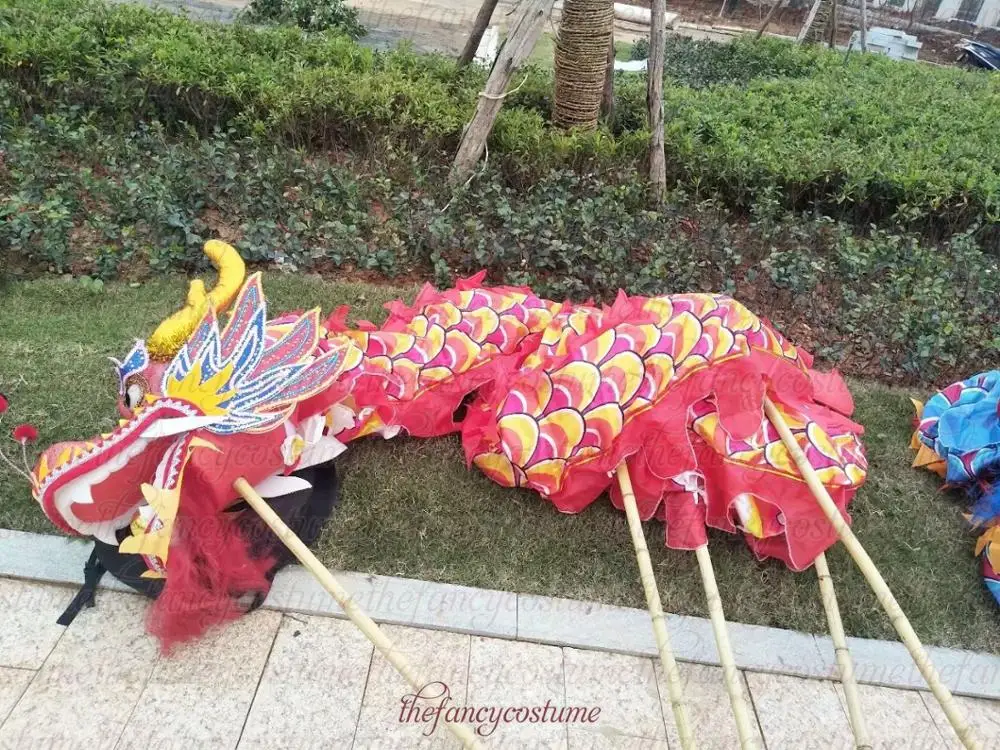Шелковая ткань с принтом дракона 7 м 6 шт.|dragon dance|chinese dragon dancechinese folk costume |