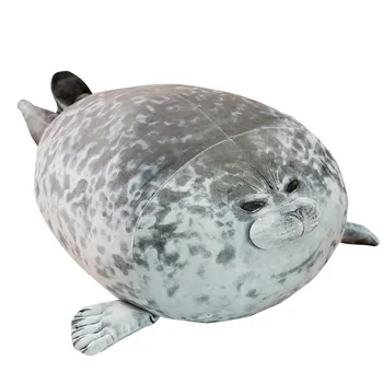 

plush simulation seal cushion soft spotted seal pillow backrest aquarium plush animal toy seal doll