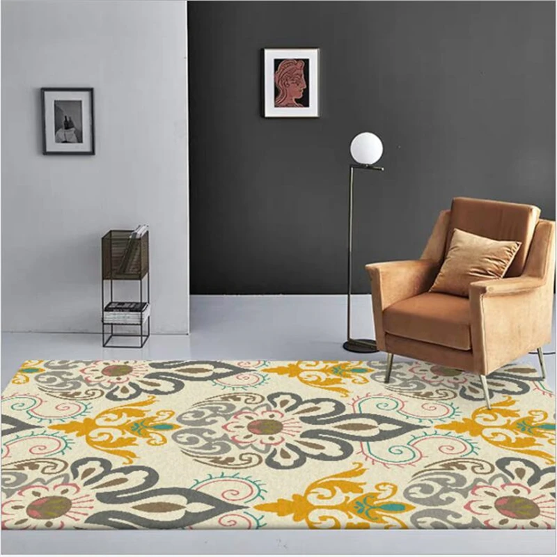 Ковер AOVOLL для гостиной, спальни, стильный европейский пасторальный стиль, большой цветочный кухонный коврик, Рождественский ковер, напольный коврик