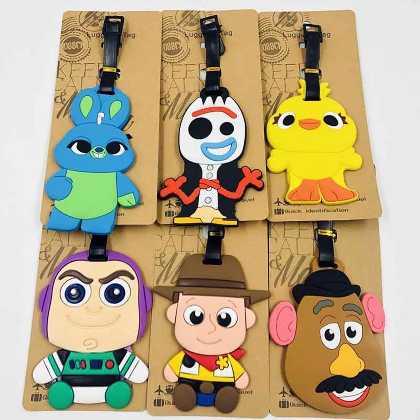 История игрушек мультфильма 4 багажные бирки игрушки фигурка Вуди и Джесси Базз