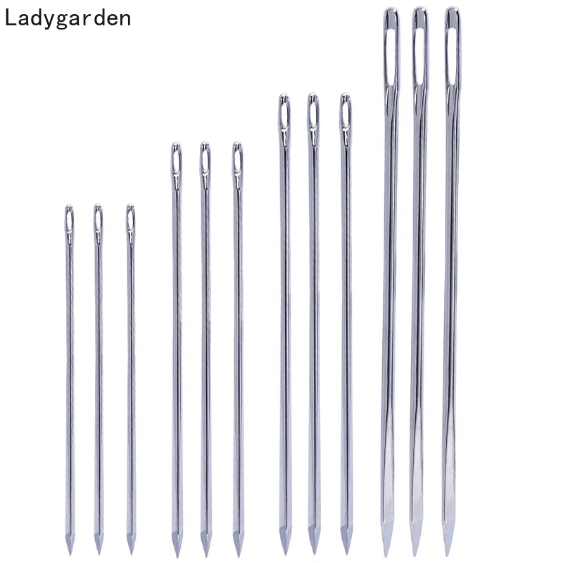 

100PCS 44/52/58/70mm 4 Size Handmade Leather Stitching Sewing Needle Stainless Steel Needles for Cross Stitch Leather Bag