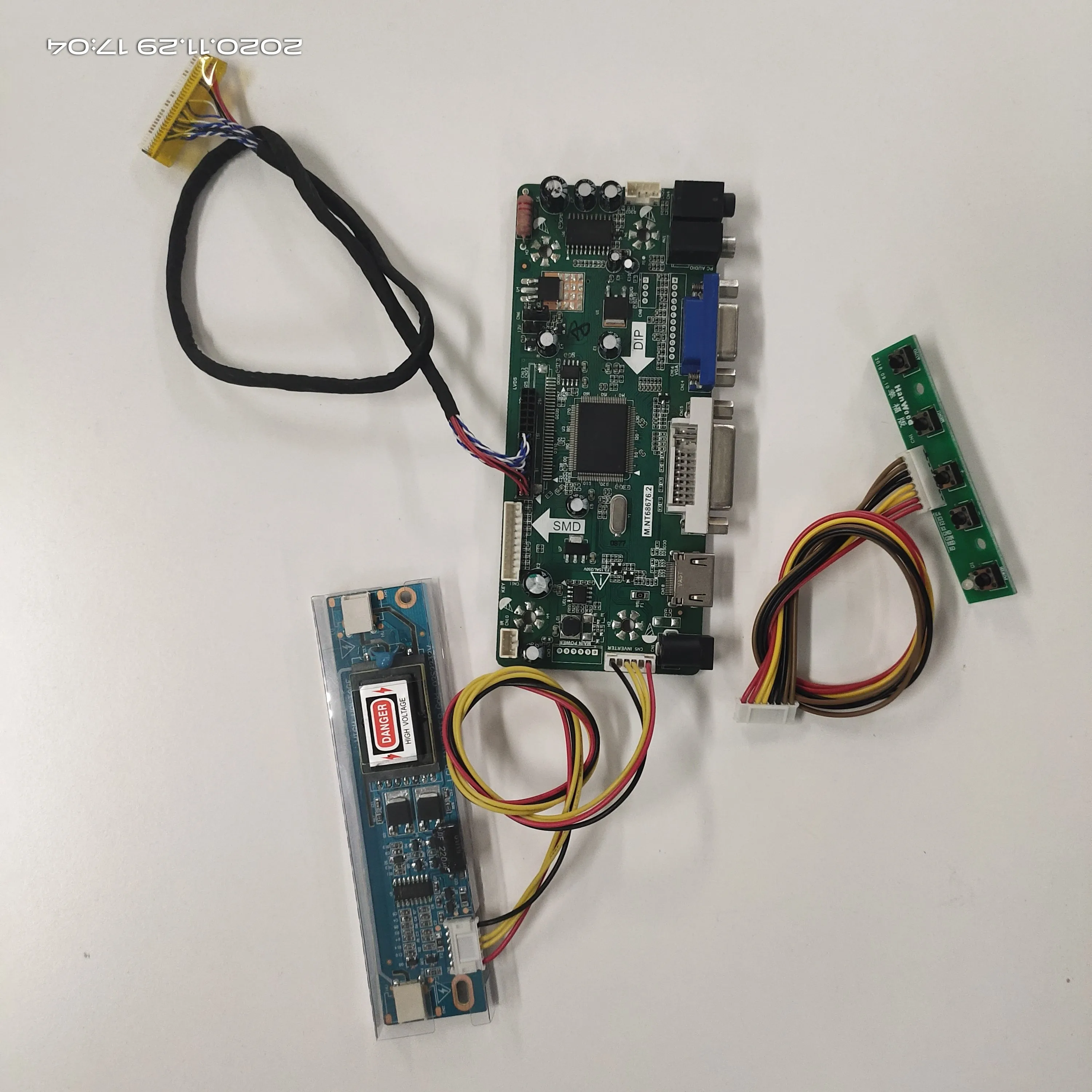 

Комплект для LM150X06/LM150X05-C3 Панель 20pin HDMI + DVI + VGA ЖК-дисплей 2 лампы 1024x768 DIY плата контроллера Дисплей аудиодрайвером Экран 15"