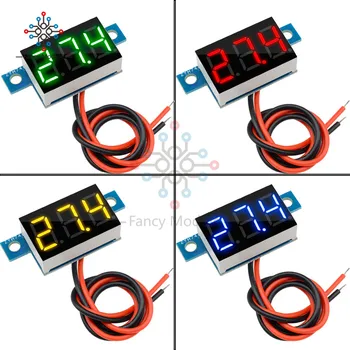 

2-Wire 0.36'' LED Digital DC 3.3-17V Digital Voltmeter Voltage Meter Panel Gauge Detector Tester for Car Motor 4 Color Available