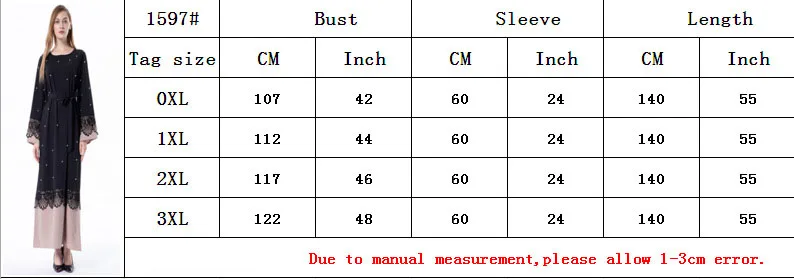 ОАЭ размера плюс черный Халат абайя для женщин Дубай Кафтан бисер кружево мусульманское платье Турецкий Femme Макси хиджаб мусульманская молитва