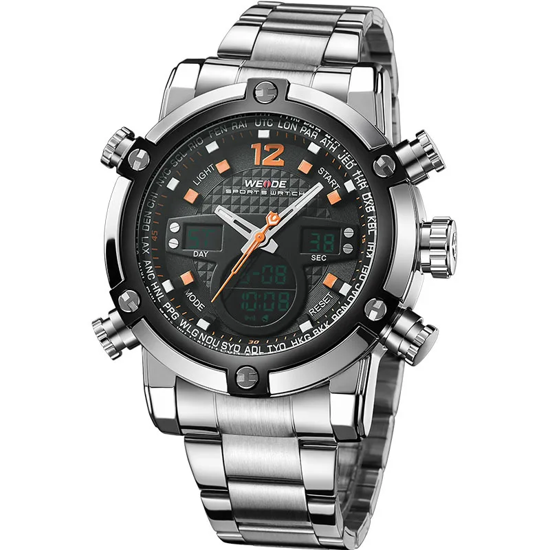 

Granville New Style Men Steel Belt Dual Display Multi-functional Top Grade Watch Men Casual Watch