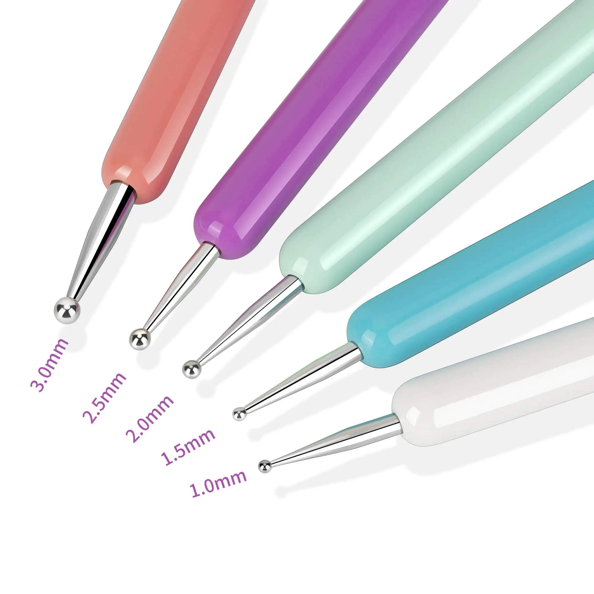 Nail Art Pen Nail Art Tools 5 Pcs Nail Dotting Pen Tool Set Nail Polish Paint Manicure Dot Art Tool Set Dual-Ended Art Point Drill