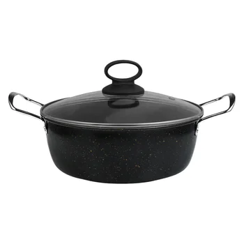 

1pc Soup Pot Two Handle Delicate Cooking Pot Cookware Health Stew Pot Soup Pot for Restaurant Kitchen