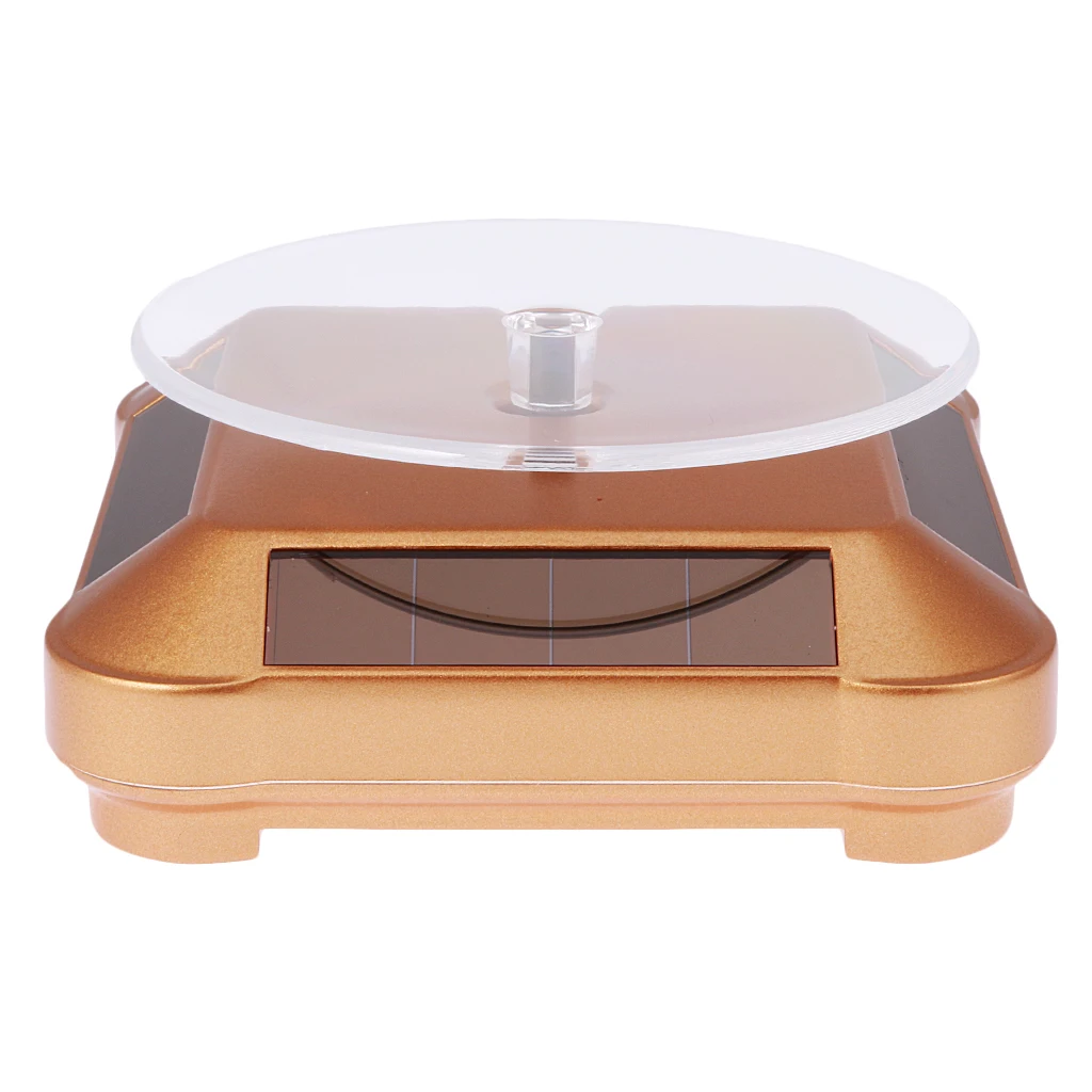 360 Rotating Display Stand Base Rotary Turntable - Solar/Battery Powered, 4 Colors for Choose