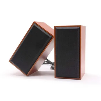 

USB Wired wood combination computer speakers stereo music player Subwoofers sound box for laptop Wooden multimedia speaker