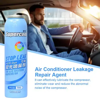

Safety Air Conditioner Stop Leak With PAG Oil Fluorescent Leak Detection R134A Refrigerant Freezing Oil Repair Plugging Agent