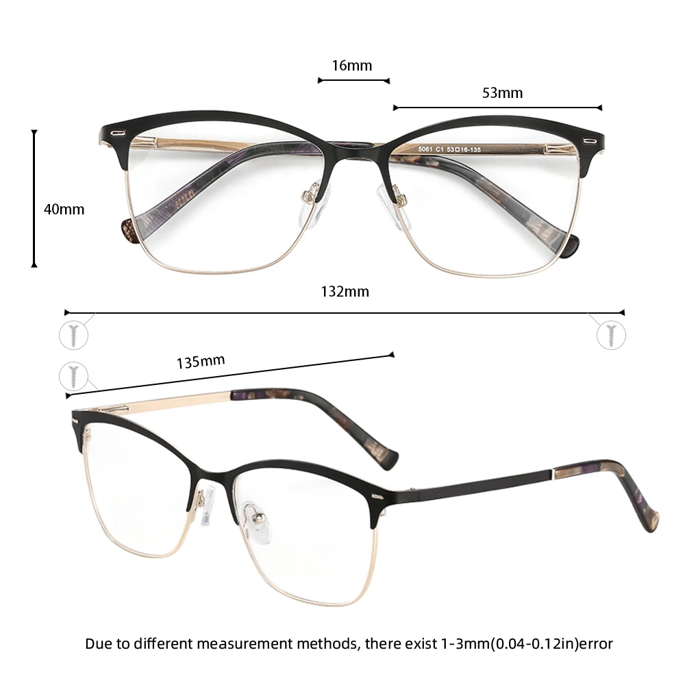 MEESHOW Brand glasses men women Stainless steel optical frame Elegant Eyeglasses Lunettes lens Prescription Glasses myopia glasses,prescription glasses