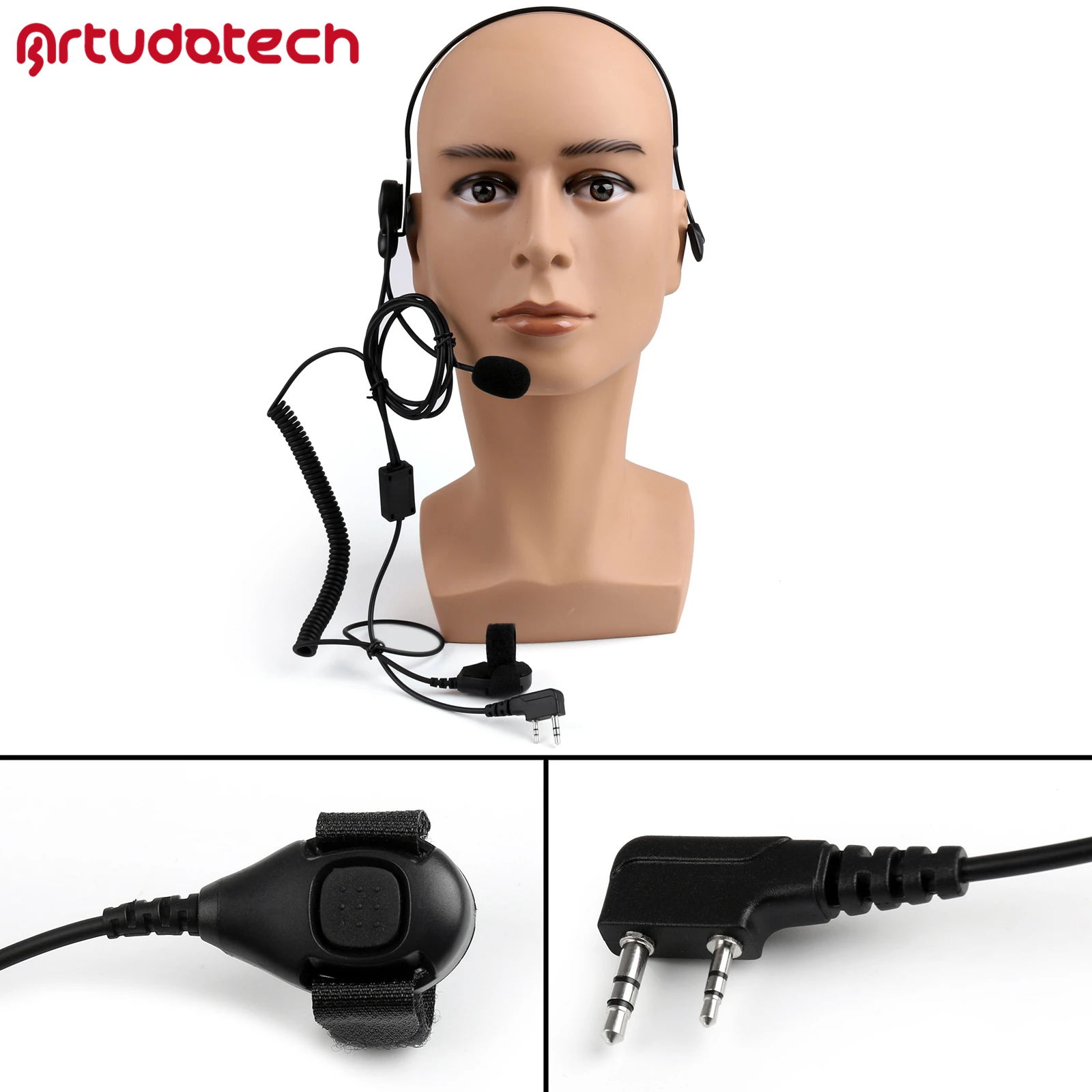 Artudatech для Kenwood Puxing Wouxun Baofeng UV-5R 888s 2-полосная радио C2F2 гарнитура PTT Mic | Мобильные