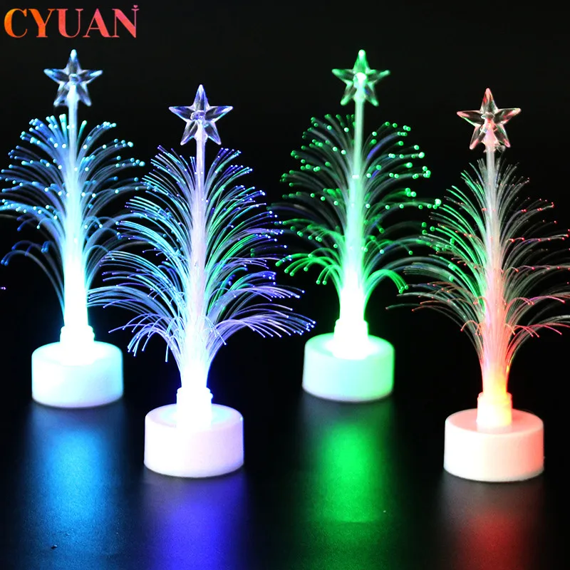 

Mini Christmas Tree Light Lamp LED Color Changing Star Top Xmas Tree Home Table Decoration Light-up Christmas Tree Ornaments