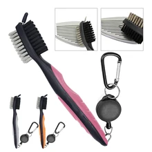 Golf Club Brush Golf Pole Putter Double Sided Groove Cleaner Cleaning Brushes for Outdoor Exercise Sport Decoration