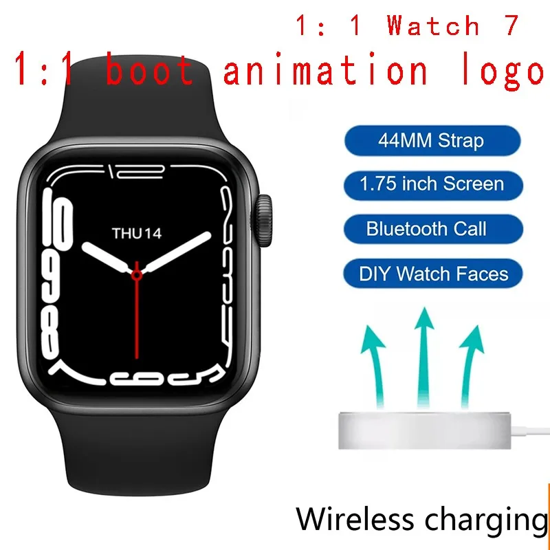 1:1 watch 7 Smart Watch 1.75-inch Wireless charging Dual button Bluetooth call heart rate PK U98 plus U68 U78 W28 T55+ W26+PRO |