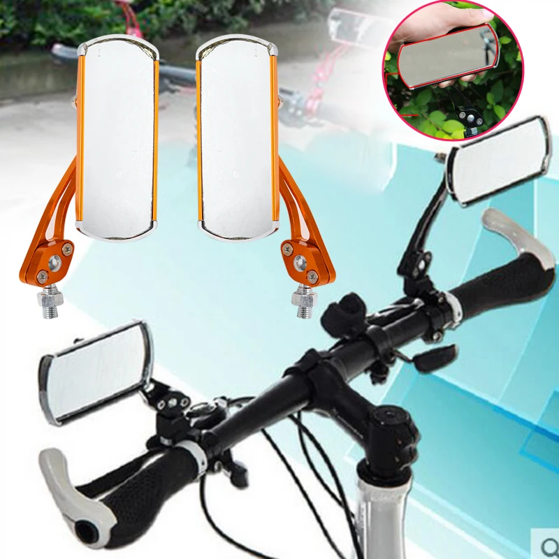1Pair Adjustable Aluminum Cycling Bike Mountain Bike Reflector Rearview Mirror