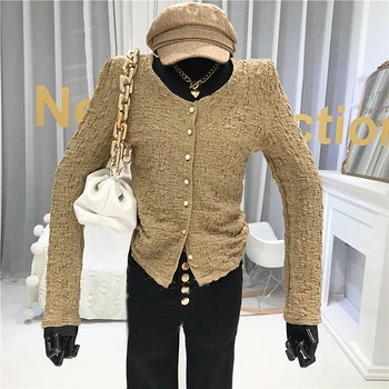 

Design Women's 2020 Autumn New Style Slim Style In Korean Version Long-Sleeved Cardigan and Sweater Women Single Breasted