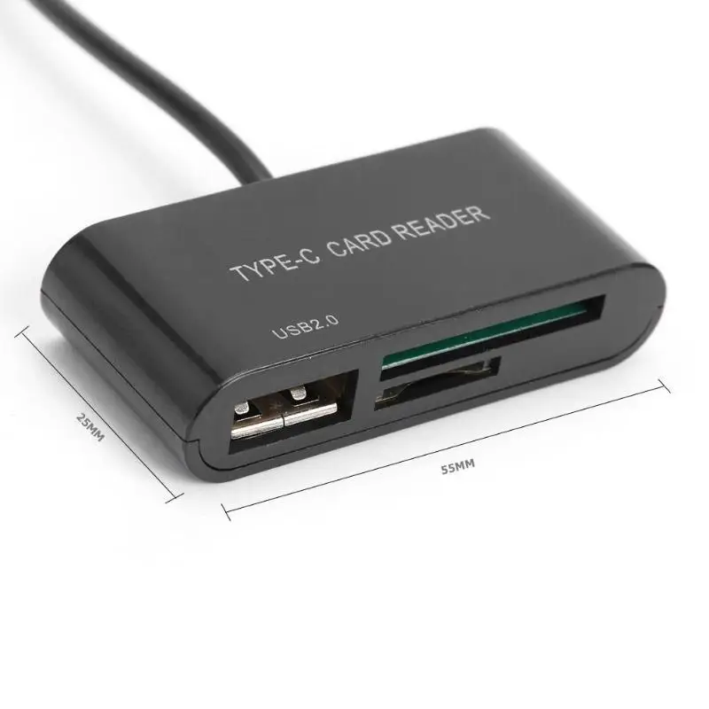 3 в 1 type C к USB 2,0 TF устройство для чтения карт памяти OTG концентратор адаптер для Macbook для телефона область применения Мышь Клавиатура