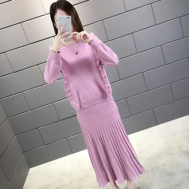 Blusas De Inverno Feminina, джемпер из лайкры, компьютерный трикотажный пуловер, 9466, настоящая фотография, Осень-зима, свитер из двух частей 70