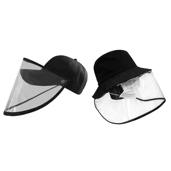 

Dustproof Fisherman Hat Protective Face Cover Anti-UV Unisex Baseball Caps Full-face Protective Hat Anti Saliva Dust UV