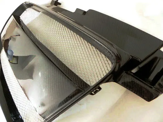 Автомобиль-Стайлинг для Audi TT MK2(тип 8J) углеродное волокно передняя решетка глянцевая отделка бампер решетка волокна Сетка для гриля Часть Аксессуары