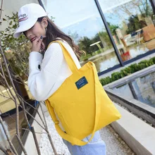 Корейский стиль двойного назначения-простая художественная и художественная универсальная парусиновая женская сумка на одно плечо Повседневная Студенческая сумка