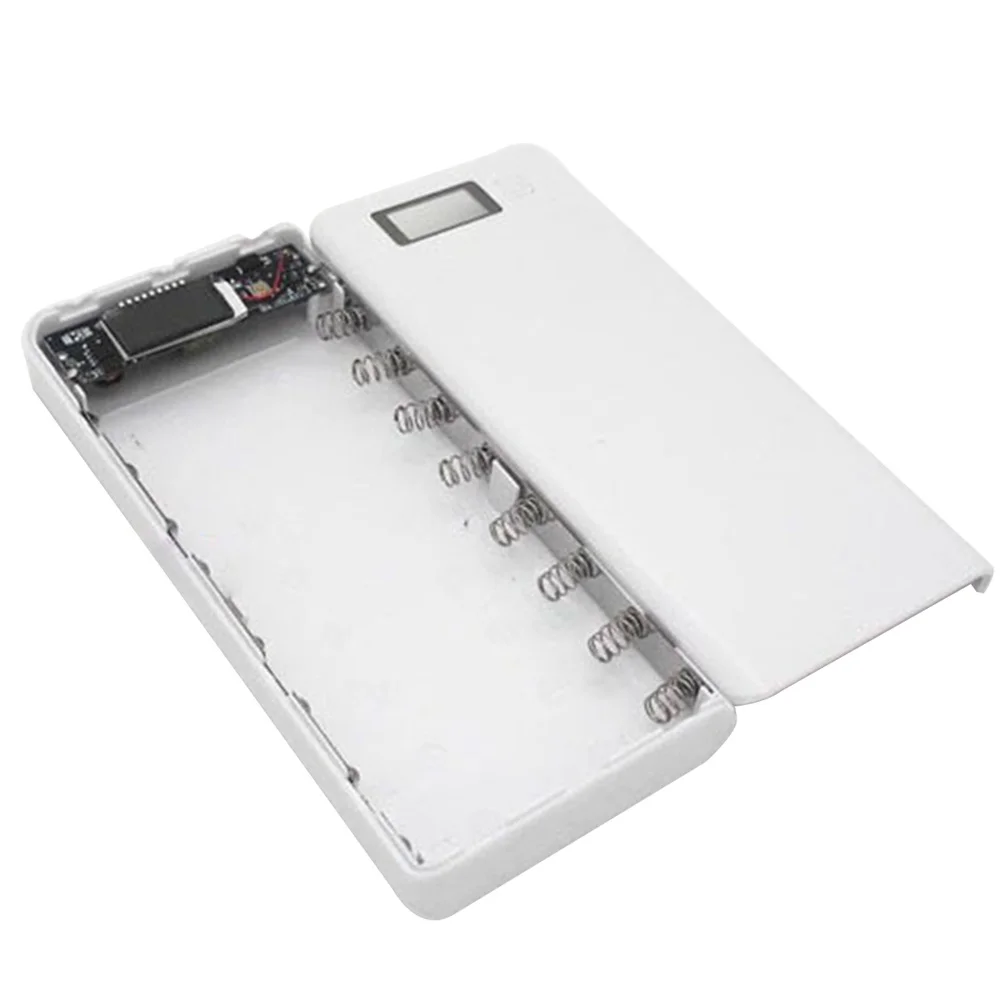 LCD Display Computer Portable Tablet Charger Power Bank Dual USB Bracelet Case Plastic Charging Battery Holder Mobile Box DIY |
