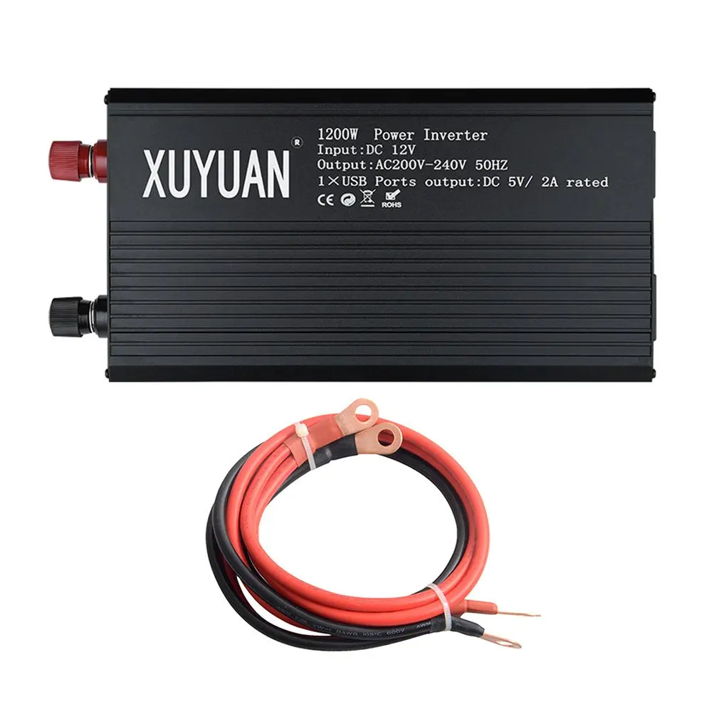 

Household Inverter 12V-220V 1200W Voltage Transformer Digital Pure Sine Wave Power Inverter with Air Conditioning