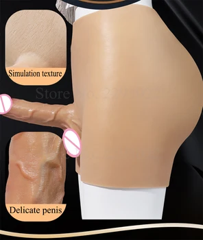 Silicone Strap-on Dildo Elastic Panties Realistic Dildo Wear Pants Masturbation Device For Woman Lesbian Strap on Penis Sex Toy