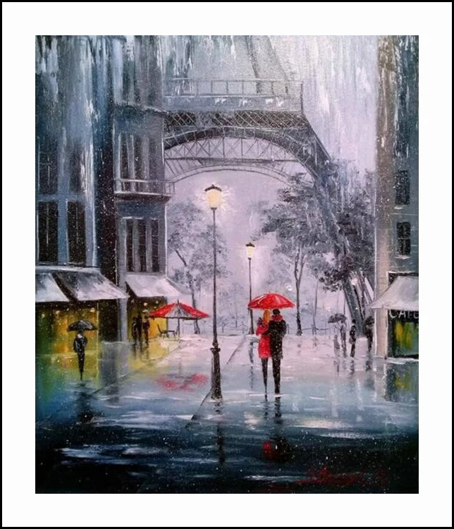 

new Embroidery Counted Cross Stitch Kits Needlework - Crafts 14 ct DMC DIY Arts Handmade Decor -Walking in the road