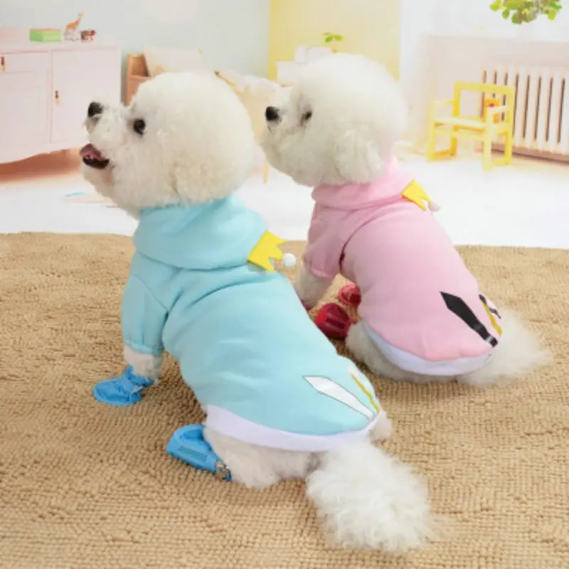Pet новые зимние теплые 2 брюки с широкими штанинами на пуговицах пальто для собак