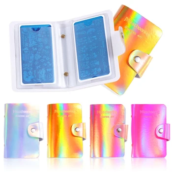 

20 Slots Nail Art Stamp Plate Holder Stamping Plates Storage Bag Case Organizer Beauty Supplies