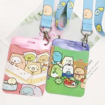 

Sumikko ID Pass Card Holder Bank Credit Card for Students Women Teenager Bus PVC Hanging Card Case Bag Badge Holder with Strap