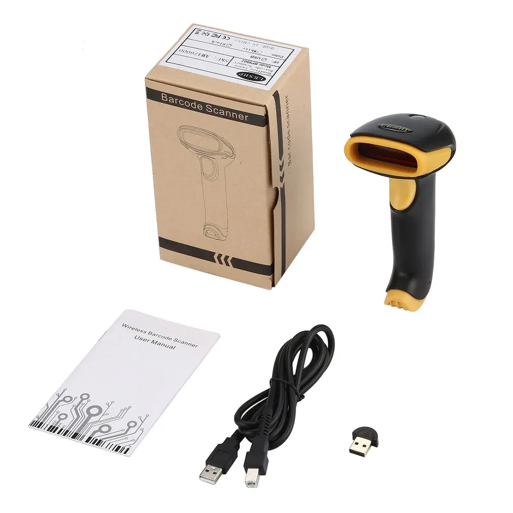 

LESHP BP9502BL Wireless Bluetooth 4.0 + USB 2.0 Wired Laser Barcode Scanner Handheld Bar Code Reader Easy to Use