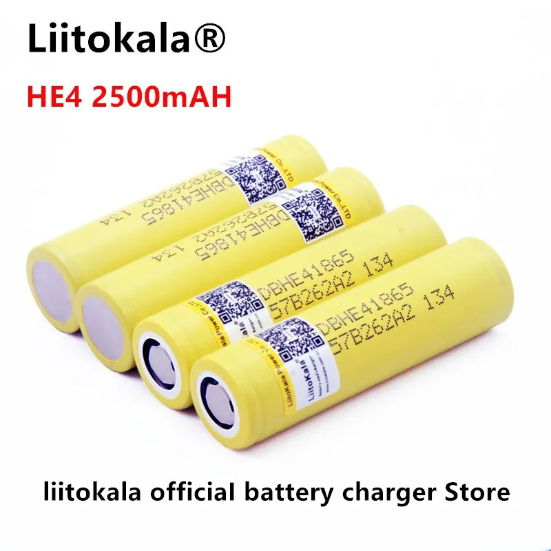 Перезаряжаемый литий ионный аккумулятор Liitokala для LG HE4 18650 3 6 В 2500 мА · ч