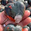 Hot Selling Hand Carved Crystals Crafts Gemstone Natural Bloodstone Heart Shaped Stones For Buyer 2