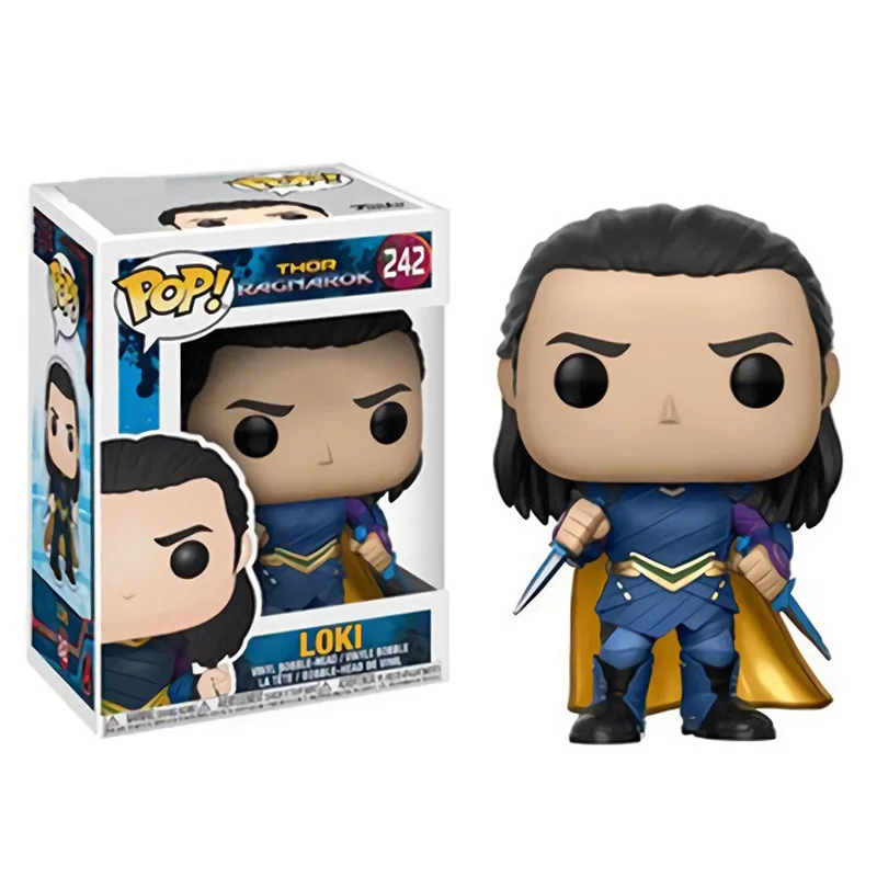 Funko pop Marvel Мстители Железный человек Капитан Америка Тор Черная Вдова Халк Локи модель человека-паука оригинальная коробка игрушки на день рождения - Цвет: 242 with box