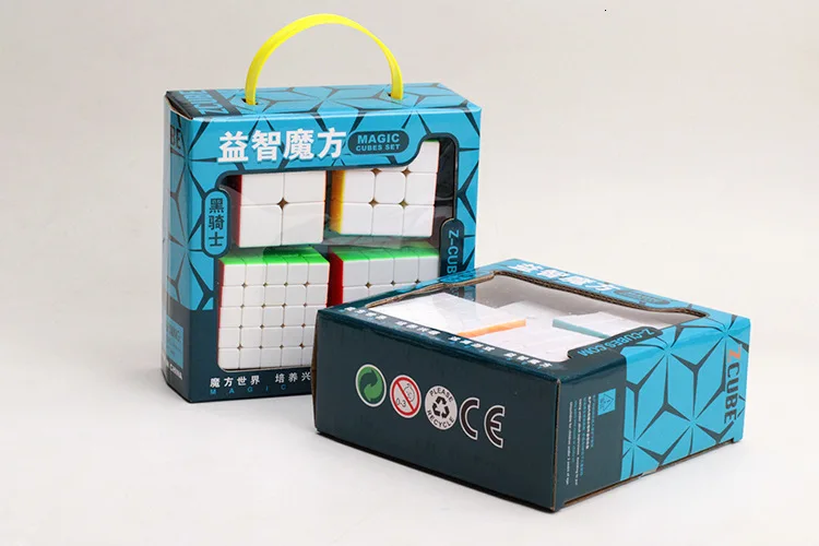 Zcube 4 Cubes Magic Neo Cube Set Includes 2x2 3x3x3 4x4x4 5x5x5 Stickeless Cube Toys For Children Training Brain