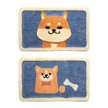 Мультфильм Акита собака пол ковер из микрофибры Флокирование Дверной Коврик Противоскользящий коврик для ванной